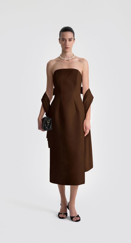 Платье-бандо миди
