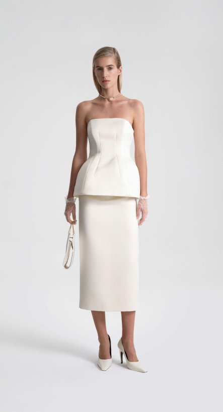 Костюм: топ корсетный и  юбка из сатина 