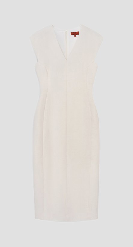 Платье миди приталенное