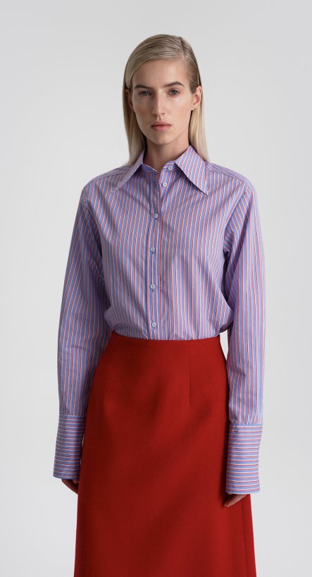 Рубашка с акцентным воротником