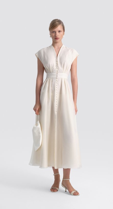 Платье миди из органзы